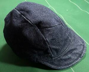 □ホーボーhobo コットン100% 10号帆布 インディゴ染左右非対称 キャップ Indigo Dyed Canvas #10 Bias Cap 美品!!!□