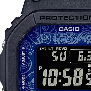 新品1円 Gショック電波ソーラー【ペイズリー柄】スマホリンク Bluetooth搭載ConnectedエンジンG-SHOCK20気圧防水 逆輸入CASIO GW-B5600BP-1