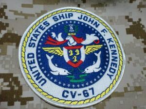 米軍 航空母艦パッチ USSジョン・F・ケネディ US NAVY海軍 USS JOHN F. KENNEDY CV-67 大型 ワッペン 0666