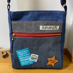 ハンドメイド ショルダーバッグ デニムリメイク No.14