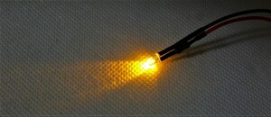 3mm cannonball type wiring resistance attaching LED yellow 10ps.