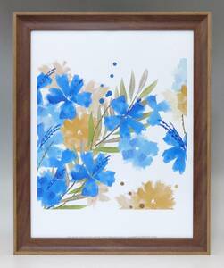 Art hand Auction 新品☆額付アートポスター★絵画☆Flora Kouta☆抽象画☆アブストラクト☆おしゃれ☆インテリア☆海☆店舗用☆カフェ☆430, 印刷物, ポスター, その他