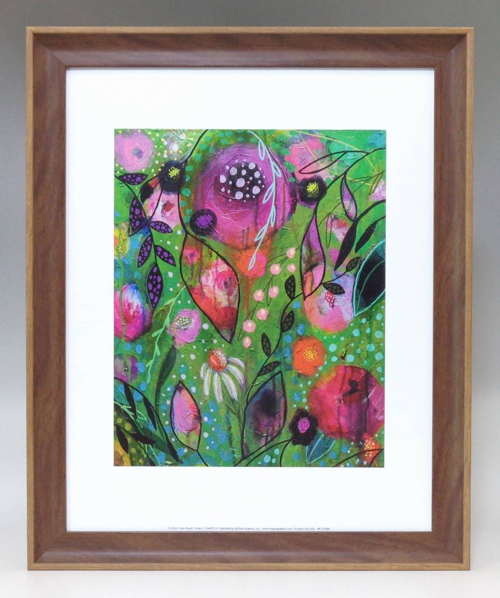 New☆Framed Art Poster★Painting☆Cami Boyett☆Flowers☆Fashionable☆Interior☆Colorful☆Wall Hanging☆Cafe☆Apparel☆484, Printed materials, Poster, others