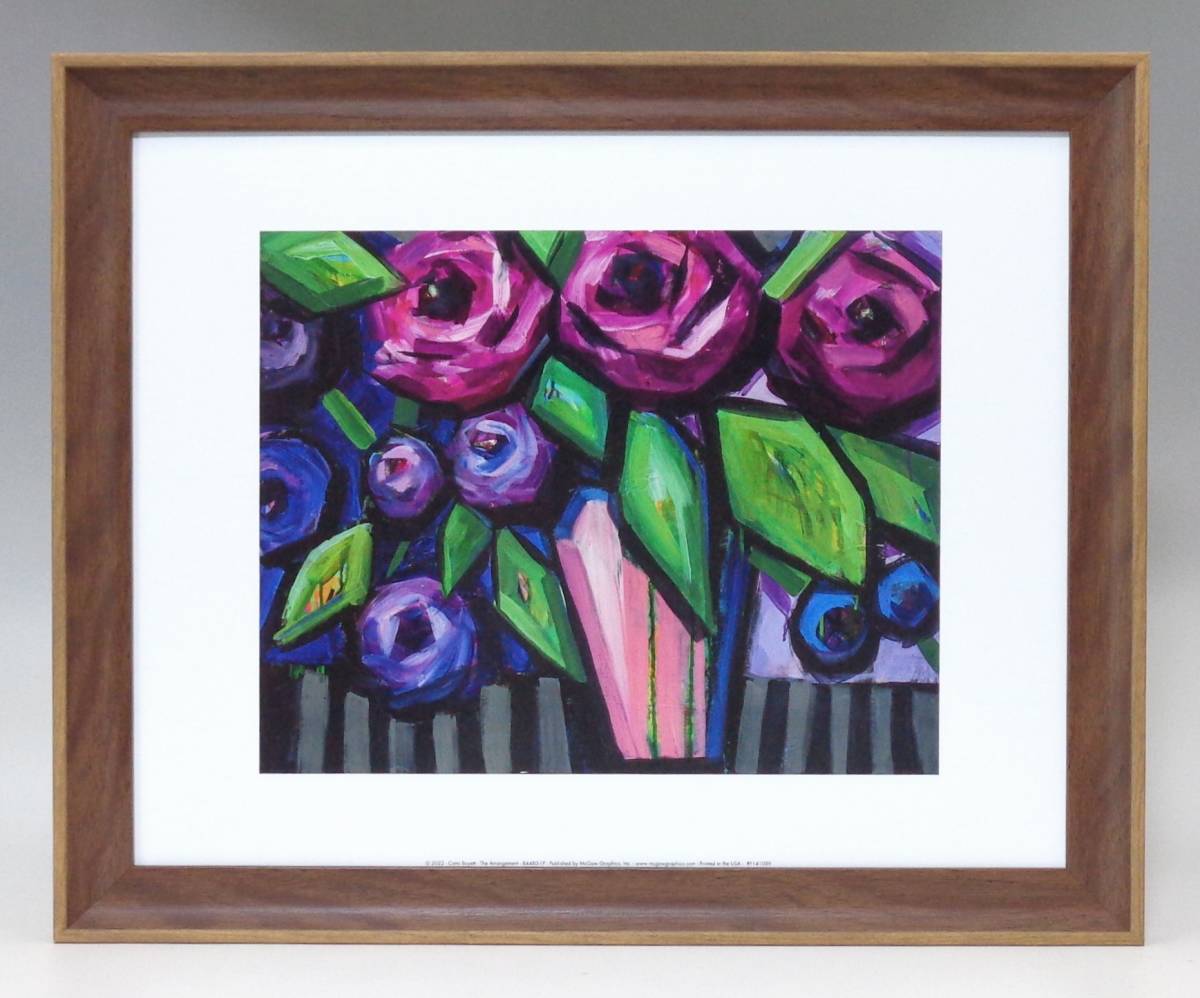 New☆Framed Art Poster★Painting☆Cami Boyett☆Flowers☆Fashionable☆Interior☆Colorful☆Wall Hanging☆Cafe☆Apparel☆492, Printed materials, Poster, others