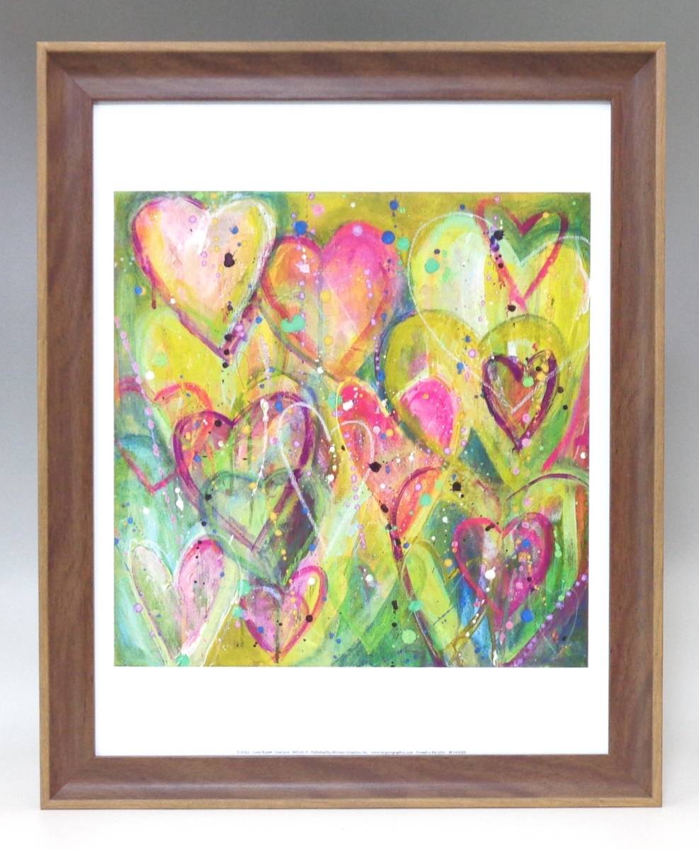 New☆Framed Art Poster★Painting☆Cami Boyett☆Flowers☆Heart☆Interior☆Colorful☆Wall Hanging☆Cafe☆Apparel☆503, Printed materials, Poster, others