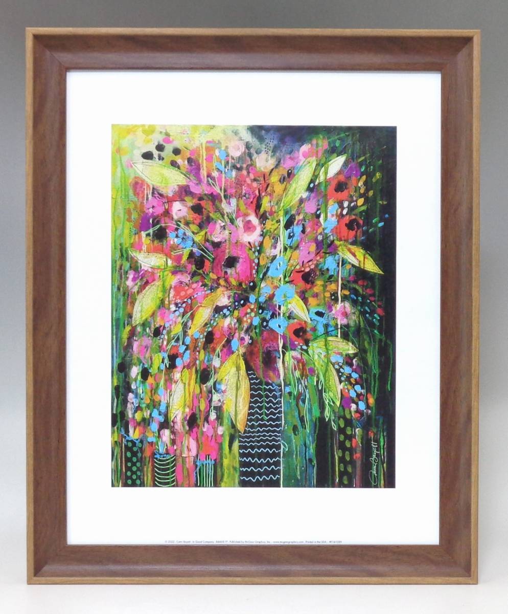 New☆Framed Art Poster★Painting☆Cami Boyett☆Flowers☆Fashionable☆Interior☆Colorful☆Wall Hanging☆Cafe☆Apparel☆480, Printed materials, Poster, others