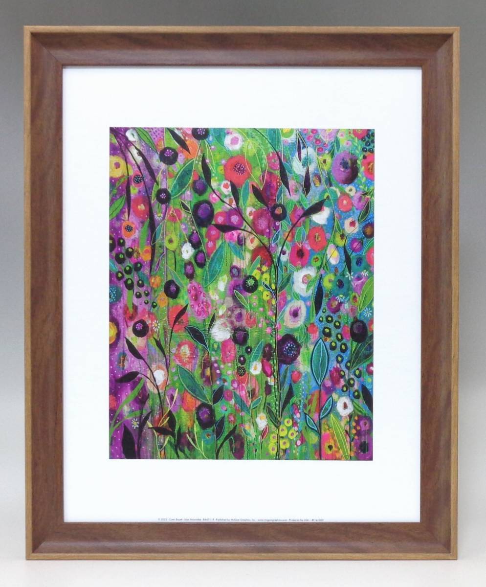 New☆Framed Art Poster★Painting☆Cami Boyett☆Flowers☆Fashionable☆Interior☆Colorful☆Wall Hanging☆Cafe☆Apparel☆483, Printed materials, Poster, others