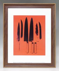 新品☆額付アートポスター★絵画☆andy warhol★アンディ・ウォーホル☆アメリカンポップアート◎ナイフ☆Knives☆219