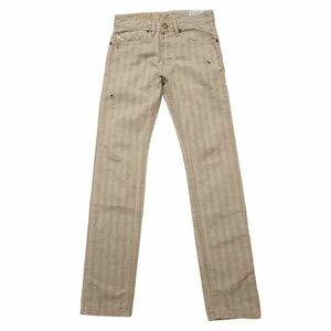 261175【27】DIESEL BRADDOM WASH 0811C ダメージ加工 ヘリンボーン パンツ レギュラースリム キャロット CARROT ディーゼル