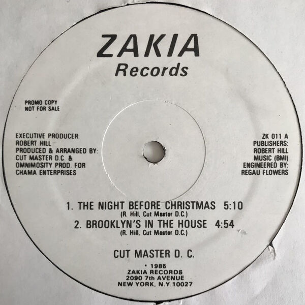 Cut Master D. C. - The Night Before Christmas / Brooklyn's In The House (USオリジナル/プロモ/Promo/ミドル)