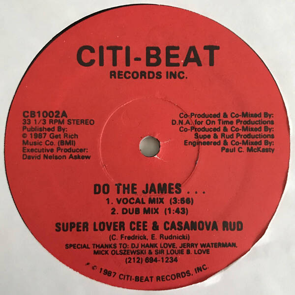 Super Lover Cee & Casanova Rud - Do The James... (Citi Beat Records) (激レアUSオリジナル/レアミドル)