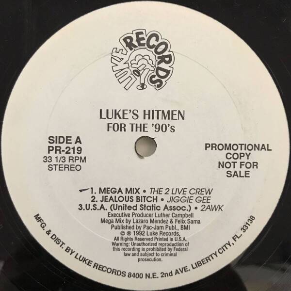 Various - Luke's Hitmen For The 90's (USオリジナル/プロモオンリー/Promo/マイアミ)