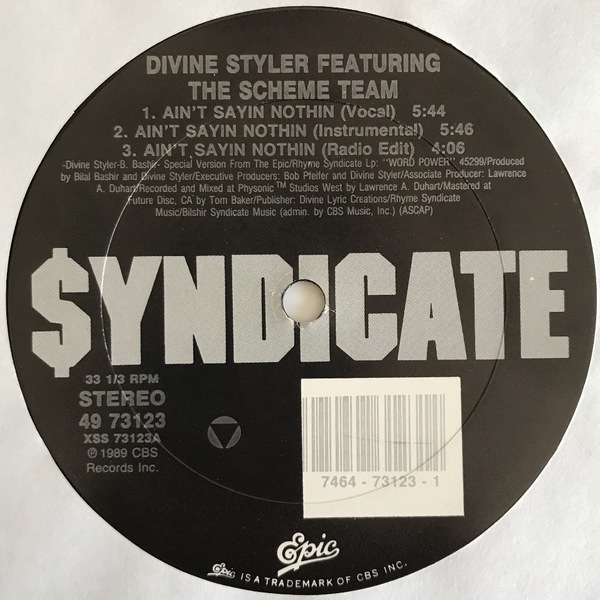 Divine Styler Featuring The Scheme Team - Ain't Sayin Nothin / Tongue Of Labyrinth
