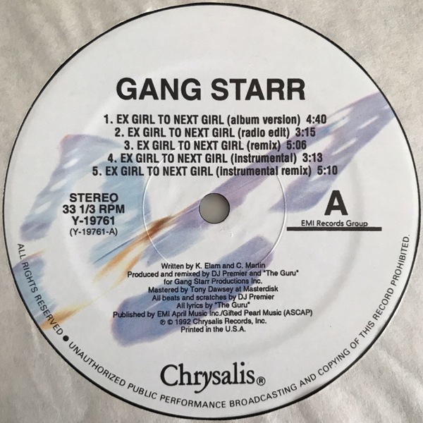 Gang Starr - Ex Girl To Next Girl (USオリジナル/ニュースクール)