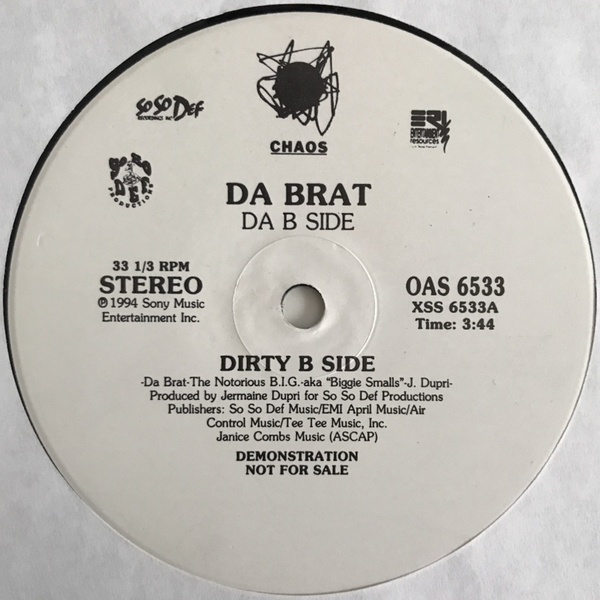 Da Brat - Da B Side (USオリジナル/プロモオンリー/Promo/ニュースクール)