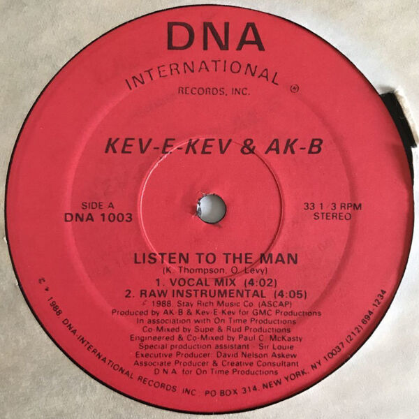 Kev-E-Kev & AK-B - Listen To The Man (USオリジナル/激レアミドル/Paul C./James Brown)