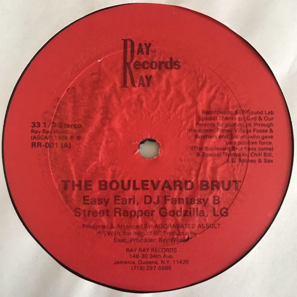 Easy Earl, DJ Fantasy B, Street Rapper Godzilla, LG - The Boulevard Brut / Easiest The Earl (USオリジナル/ミドル)
