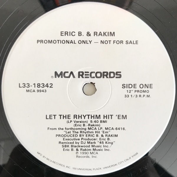 Eric B. & Rakim - Let The Rhythm Hit 'Em (USオリジナル) (プロモオンリー) (Promo)