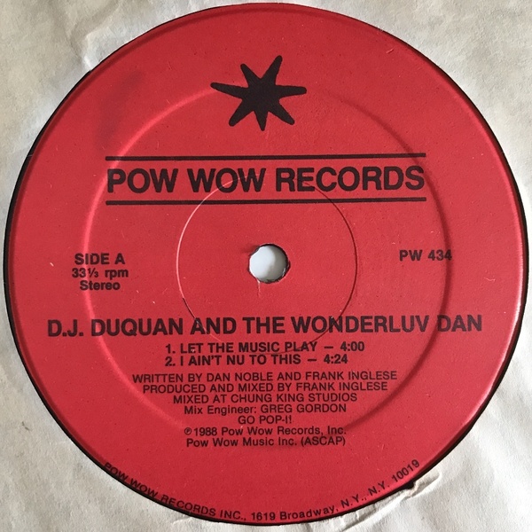 D.J. Duquan And The Wonderluv Dan - Let The Music Play / I Ain't Nu To This (USオリジナル/レアミドル)