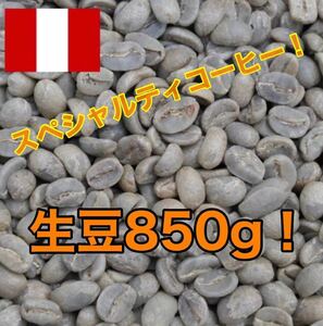 コーヒー豆 生豆 焙煎用 ペルー インカウアイ村 生豆850グラム！自家焙煎
