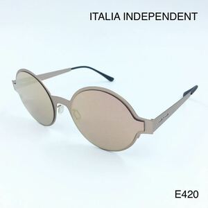 【2/8出品終了/最終売り尽くし】 イタリアインディペンデント　サングラス　 ITALIA INDEPENDENT 0510.122.122 ブラウン　メタルフレーム