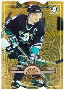 P◇中古品◇トレカ Paul Kariya/ポール・カリヤ DONRUSS/ドンラス LEAF FRACTAL MATRIX X-AXIS DIE-CUT Mighty Ducks アイスホッケー