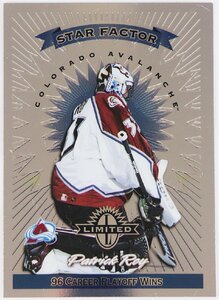 P◇中古品◇トレカ Patrick Roy/パトリック・ロワ DONRUSS/ドンラス STAR FACTOR LIMITED L COLORADO AVALANCHE アイスホッケー
