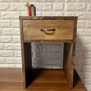 【選べる色味&取手】引き出し付きサイドテーブル・コーヒーテーブル・テーブル