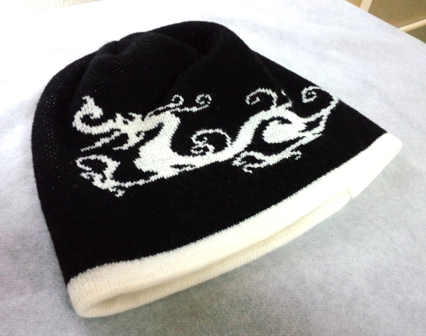 新品☆ダンスウィズドラゴン ニット帽☆青緑☆ロゴ刺しゅう natif.com.co