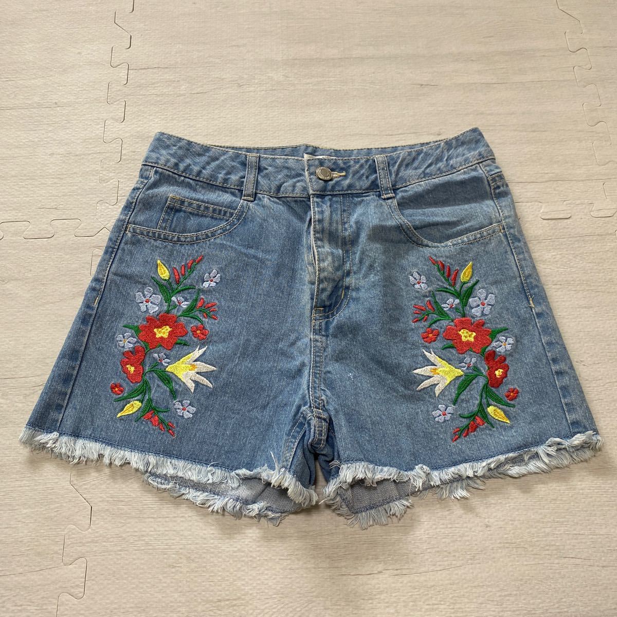 幅広type シャネル 15A COCO ライオンヘッドボタン 刺繍 デニム