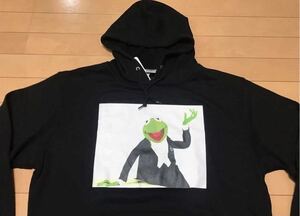 【XLサイズ】新品 カーミット Kermit the frog パーカー ブラック 黒 サイズ マペット セサミストリート 男女兼用 /sup シュプ a