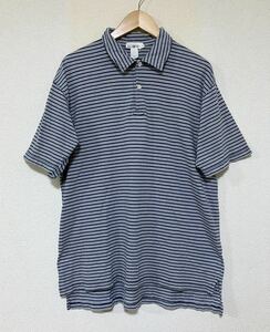 90*s J.CREW J Crew окантовка рисунок рубашка-поло с коротким рукавом Vintage старый бирка размер S