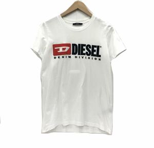 DIESEL ディーゼル ロゴ刺繍 20SS Tシャツ FC1912 メンズ Sサイズ クルーネック ホワイト 半袖