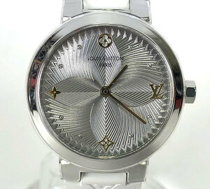 V прекрасный товар [LOUIS VUITTON] Louis Vuitton язык b-ru тонкий металлик цветок PM QA014Z резиновая лента кварц женские наручные часы RA6322