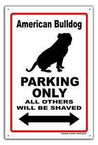 雑貨【American Bulldog/アメリカン・ブルドッグ】ドッグパーキング/ガレージサイン/メタルプレート/ブリキ看板/Tin Sign-40