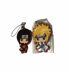 NARUTO-ナルト-疾風伝　ナルト　NARUTO うちはイタチ　ミナト（四代目）セット　カプセルラバーマスコット　ラバーストラップ