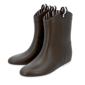 * BROWN * L(24-24.5cm) rain boots lady's stylish mail order boots winter boots snow boots engineer boots rain shoe 