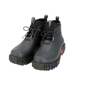 * BLACK * 25cm Chill ccilu block sole mail order men's lady's is ikatto light weight . rain combined use thickness bottom rain shoes rain shoes rain boots 