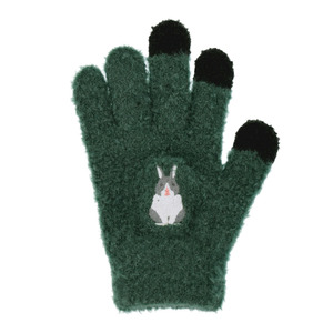 * gray rabbit gloves Kids 5 fingers mail order smartphone correspondence smartphone gloves girl man for children for children smart phone smartphone knitted anima