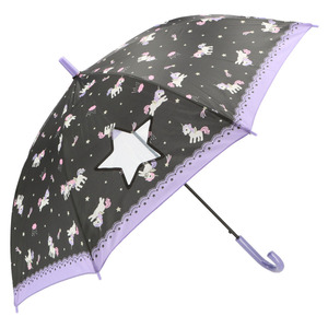 * черный * 24790. Unicorn зонт детский девочка почтовый заказ длинный зонт Kids 55cm симпатичный amusant sous la pluie легкий модный симпатичный стакан 
