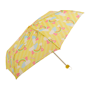 * 5196.yellow folding umbrella child easy to use light weight 50cm stylish lovely Mini small smaller light . light compact ATTAINa Tein 