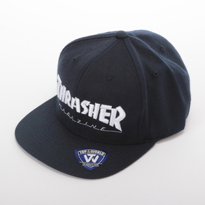 ☆ NAV/WHT キャップ レディース メンズ 帽子 スラッシャー THRASHER ブランド おしゃれ スナップバック cap スポーツ MAG mag logo cap