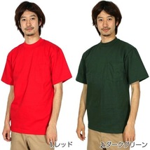 ☆ 2.ダークグリーン ☆ S Tシャツ メンズ ブランド 半袖 無地 シンプル CAMBER キャンバー ポケット付きTシャツ ヘビーウェイトTシャツ_画像5