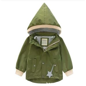 * green * 100cm Kids protection against cold Wind breaker mail order jumper girl man water-repellent is . water mountain parka with a hood .f-