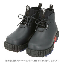 ☆ BLACK ☆ 25.5cm チル ccilu ブロックソール 通販 メンズ レディース ハイカット 軽量 晴雨兼用 厚底 雨靴 レインシューズ レインブー_画像5