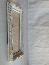 フランスアンティーク フレーム 額縁 西洋 ディスプレイ 木製　仏　ガラス入り　ジャンク　素敵 古い 写真 デッサン 彫刻 北欧 _画像3