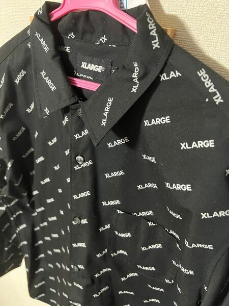 【特価】XLARGE 長袖柄シャツ　黒　