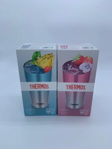 サーモス 真空断熱タンブラー ブルー&ピンク 新品2個セット