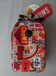 未使用 CHUMS チャムス リサイクルポータブルミュージックポーチ カラビナ付き