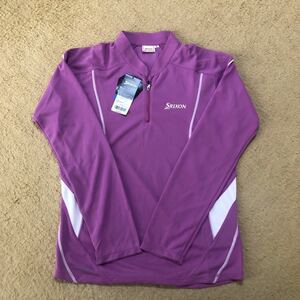 [ free shipping ] Srixon (SRIXON) Zip up long sleeve shirt S size new goods SWP-1913W lavender 